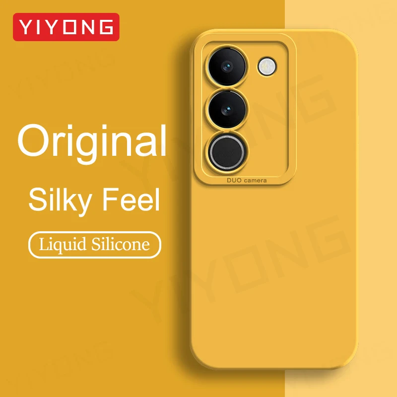 For VivoV29 Case YIYONG Silky Soft Liquid Silicone Cover For VIVO V29 V29Pro V27 V27Pro VivoV27 Pro Shockproof Phone Cases