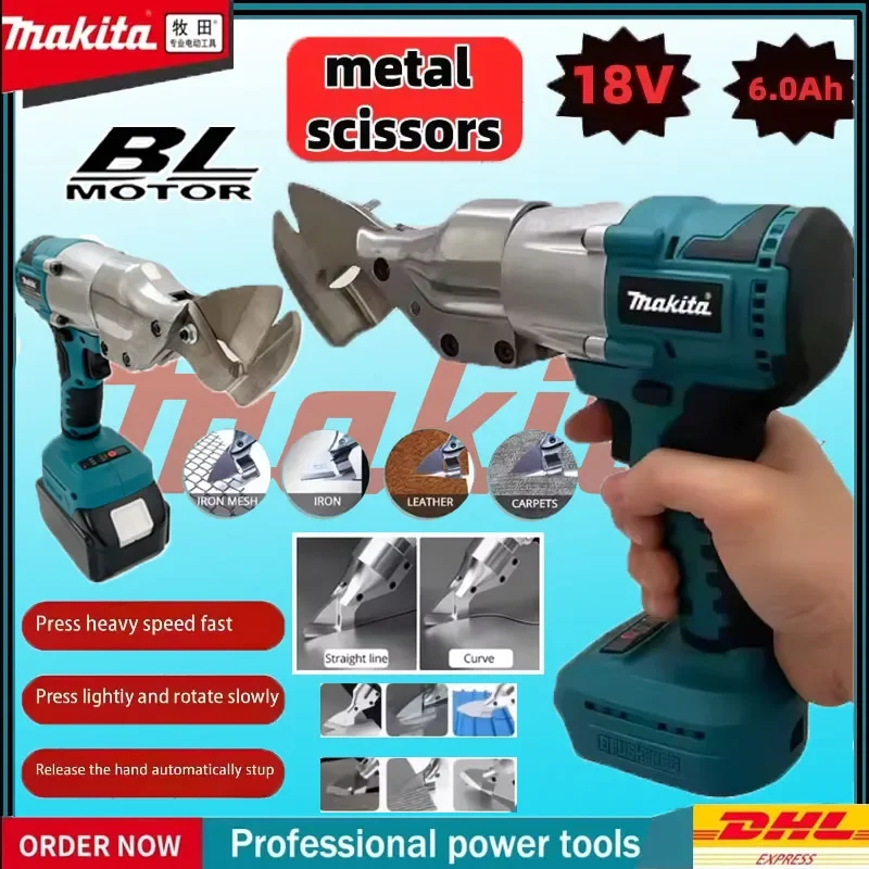

Makita Brushless Cordless Iron Scissors 18V Battery Metal Cutting Tools Carbon Steel Sheet Shears Metal Cutter