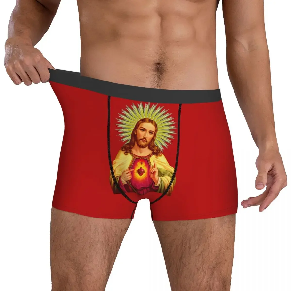 Boxer Confortable pour Homme, Sous-Vêtement avec Référence Biblique de Jésus, Idéal comme Cadeau pour Petit Ami, 22 Pièces