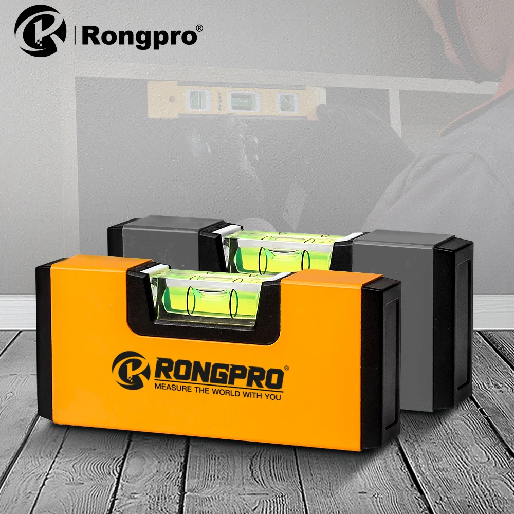 Ronpro 10cm Portable Magnetic Level High-precision Aluminum Structure Level Horizontal Measurement Bubble Level Gauge Mini