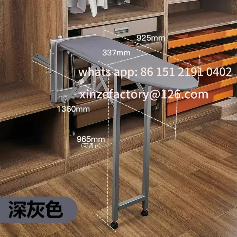 Customizable wardrobe ironing board high temperature resistant side ironing board foldable telescopic inner wall mount
