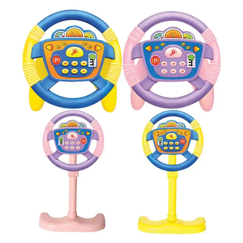 

Toy Steering Wheel Realistic Cartoon Children Driving Toy Cute Sensory Toys With Light & Sound Early Education Toys For Fine