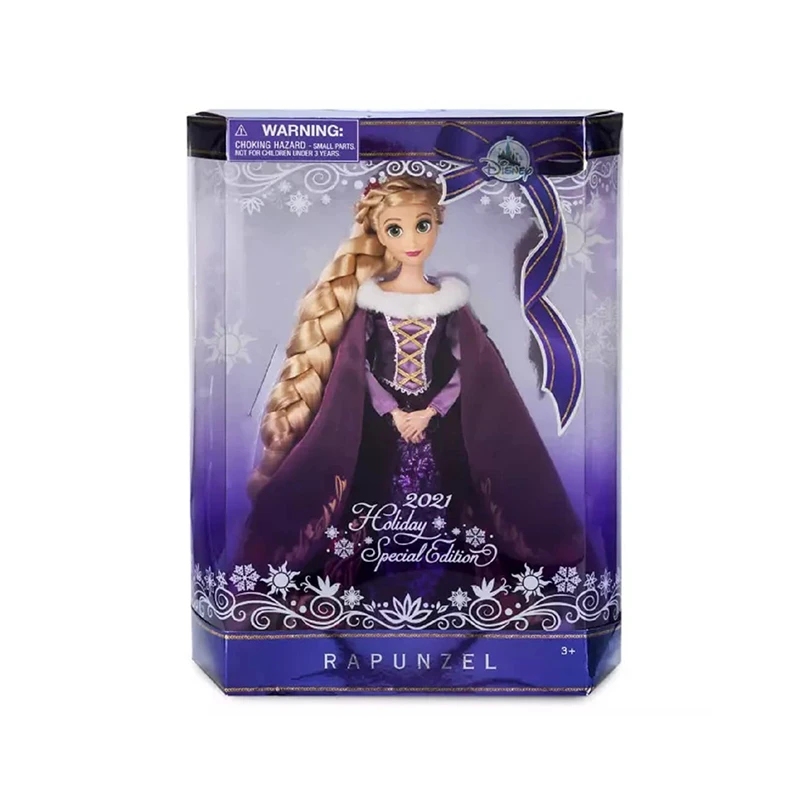 

Disney Rapunzel 2021 Holidays Special Edition Tangled Classic Collectible Princess Doll Action Figure Deluxe Costume Girls Gift