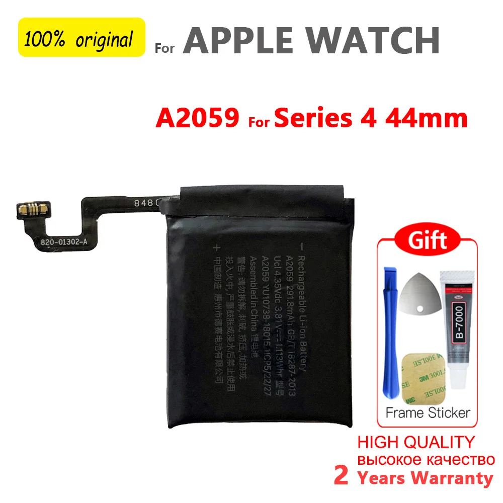 Reemplazo genuino para APPLE Watch, A2058, A2059, A2277, A2181, iwatch Series 4, 5, S4, S5, 40mm, 44mm, batería recargable