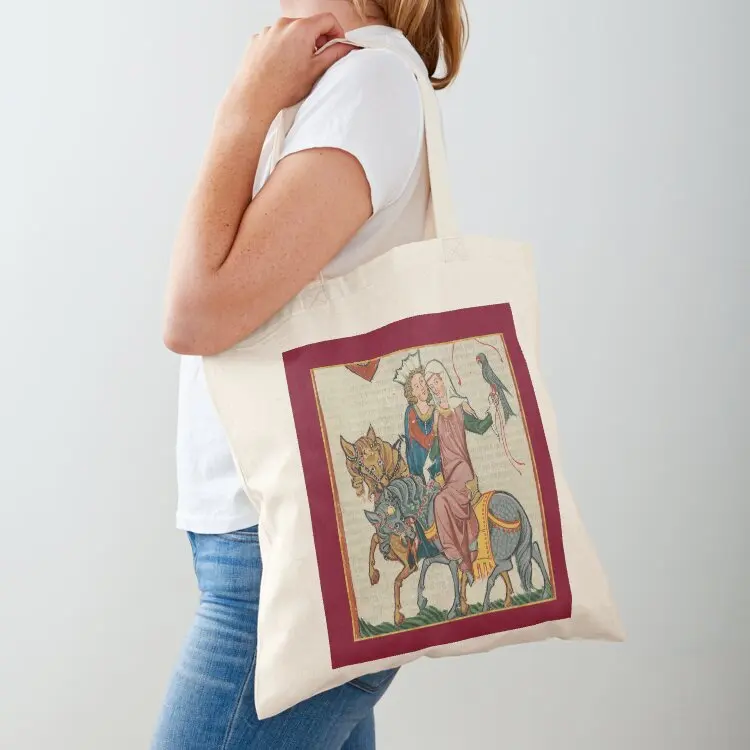

The Lord and Lady Hunt Medieval Illumination Tote Bag foldable reusable bag eco bag folding Customizable tote