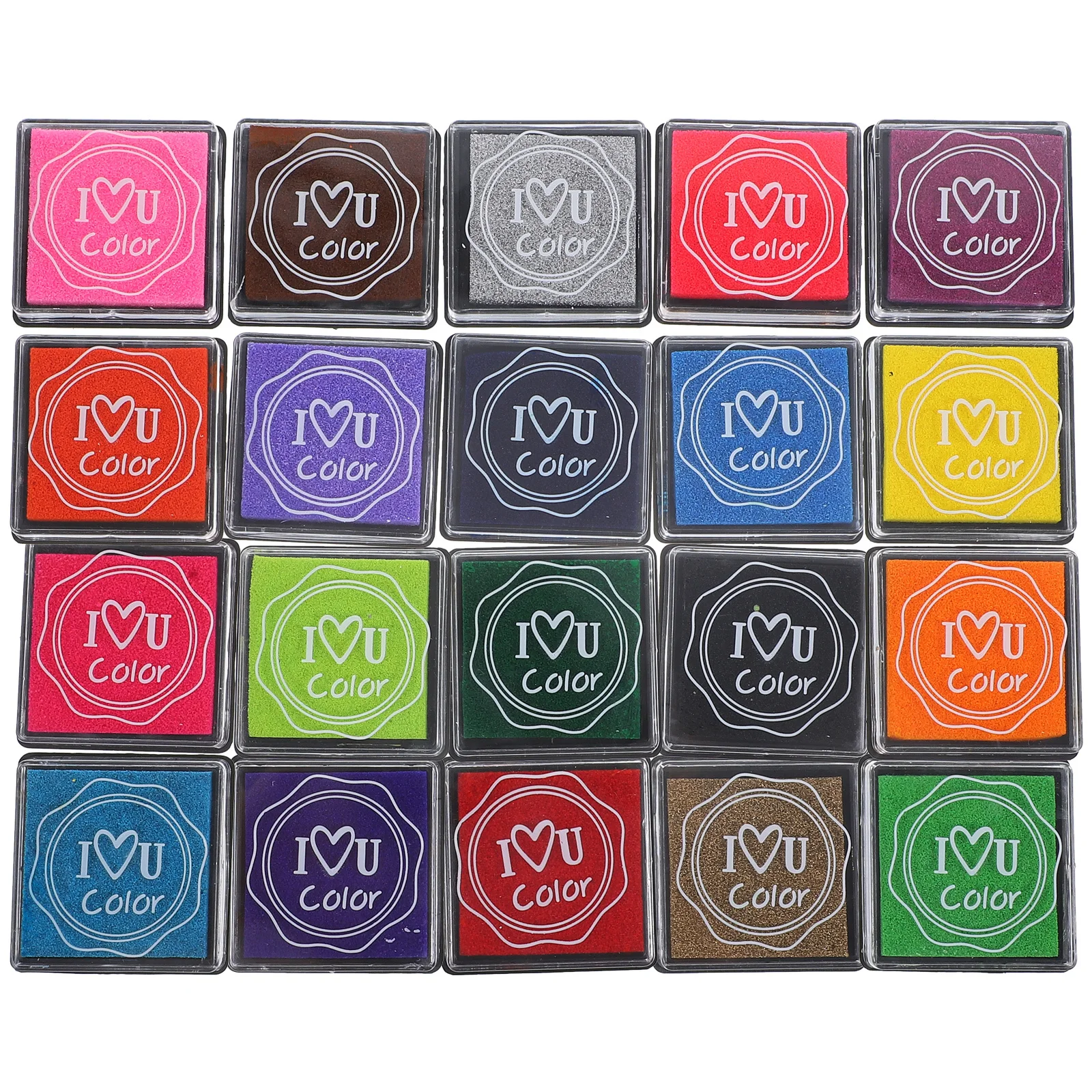 

20pcs Children'S Finger Painting Inkpad Rainbow Color Washable Diy Craft For Kids Unisex Art Projects Kindergarten Stamps