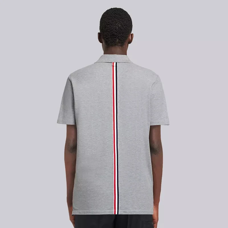 

Pure Cotton ort Sve irt Casual Geometric Cotton T-irt for Men And Women Couple Turn-down Collar Summer Wear