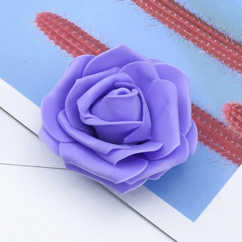 30/50 Stück Künstliche Blumen 7CM Schaumstoff Teddybär-Rosen DIY Valentinstag Geschenke Hochzeit Heim Raumdekoration Brautaccessoires – Detail 15
