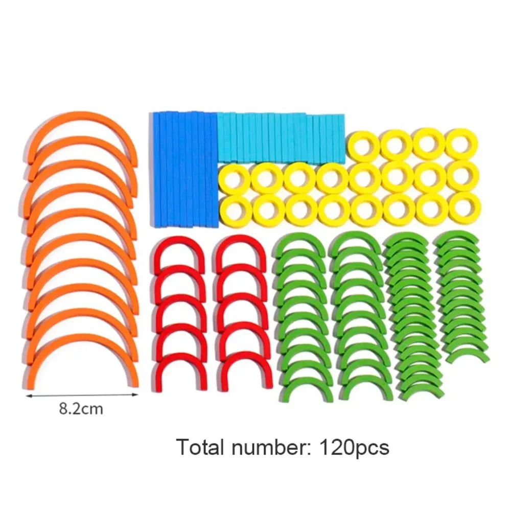 Kreative Holzstäbe und Ringe, Puzzle-Intelligenzspiel, Montessori-Lernspielzeug für die frühe Kindheit für Kinder im Alter von 3 Jahren