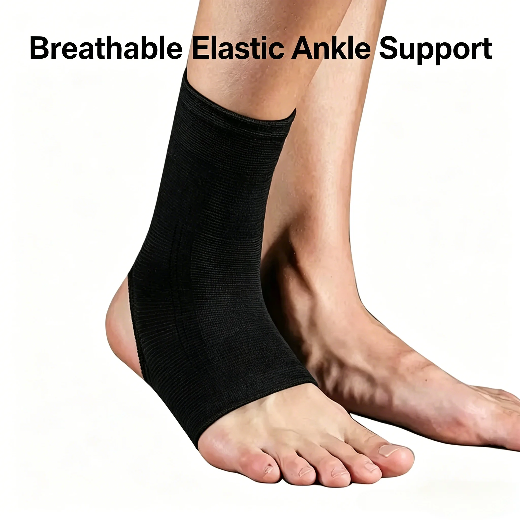 Breathable Elastic Ankle Support Brace, Compression Ankle Sleeve For Ankle Sprain Injury Recovery, Sports Fitness Foot Protector
