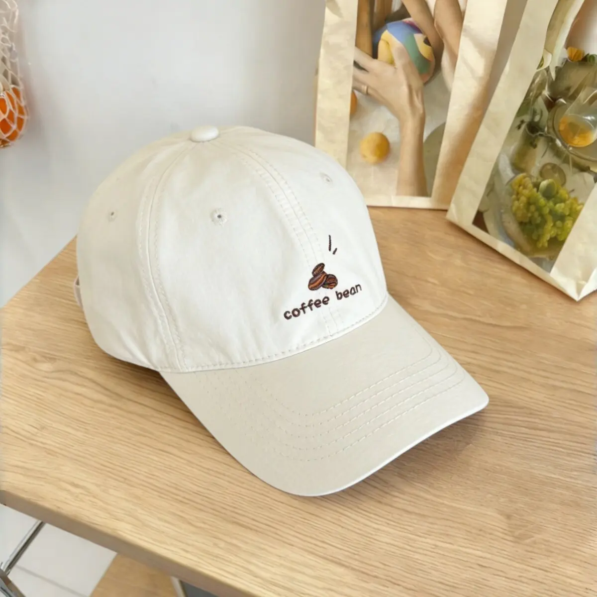 Baseball Cap Men's /Women's Dome Hat Soft Top Cap Summer Casual Sun Protection Letter COFFEE BEAN Hat Adult Caps Streetwear