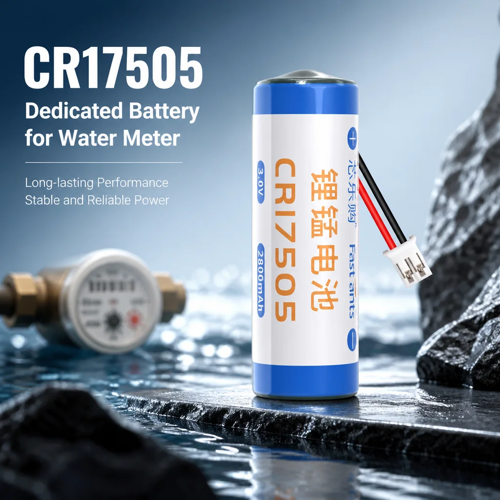 10Pcs CR17505 3V 2800mAh A Size Lithium Battery 2 Pin Plug Li-MnO2 for IC Card Water Gas Heat Meter Wireless Sensors Med