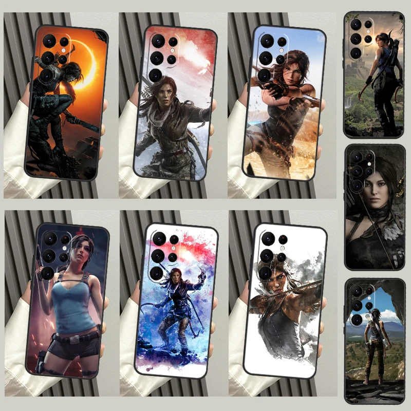 Lara Croft Tomb Raider Case For Samsung Galaxy S23 S22 Ultra S20 S21 FE S9 S10 Note 10 Plus Note 20 Ultra Cover