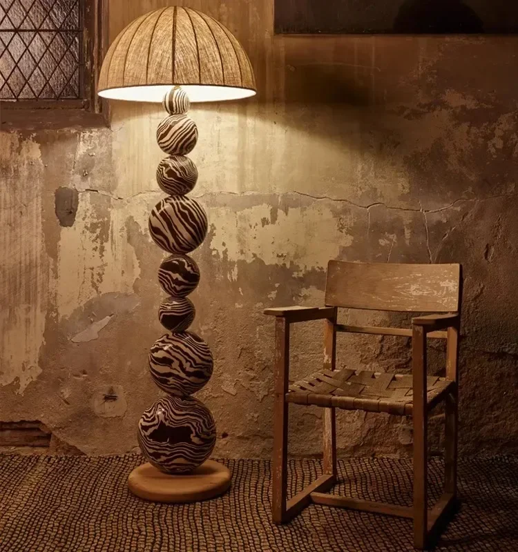 NEW Designer Floor Lamp Creative Hand-Painted Art Ball Standard Lamp Lighting for Living Room Bedroom Study Sales Office Decor