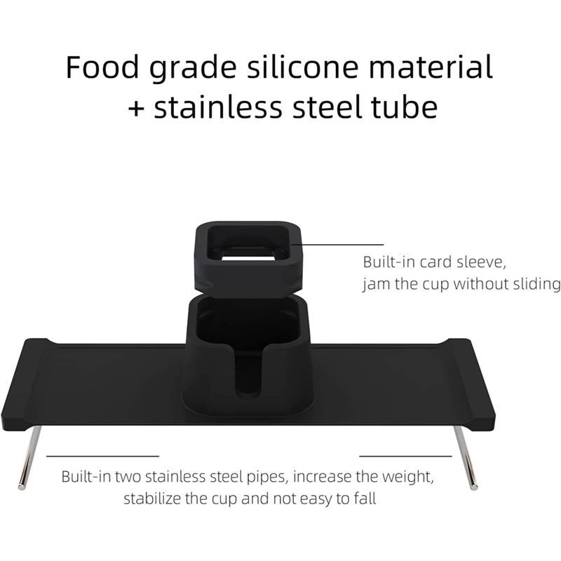 Hot Couch Cup Holder, Anti-Spill Sofa Cup Holder Silicone Drink Coaster, Fit For Sofa Recliner And Armchairs, Black