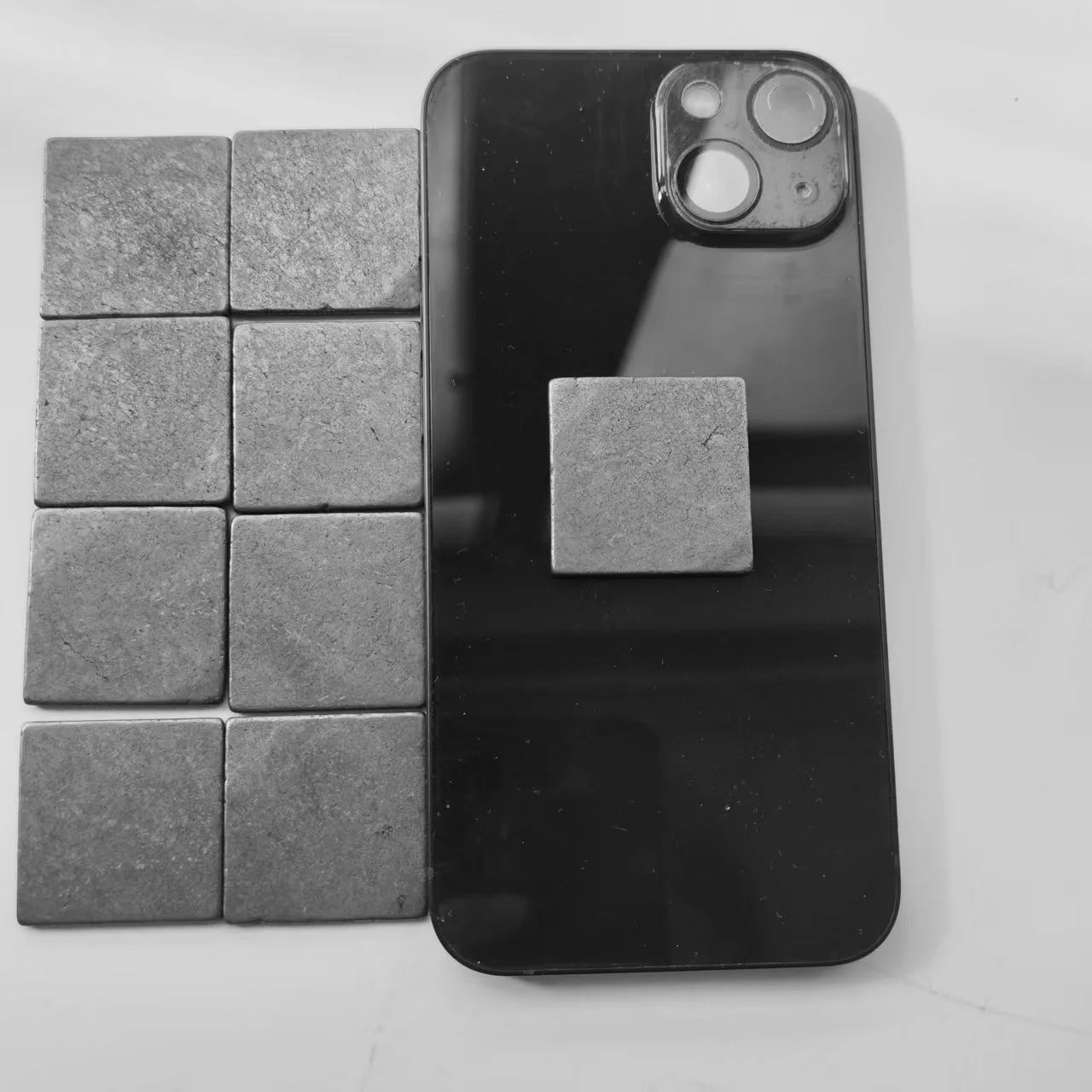 1/3/5pcs, Shungite Graphite Handmade Square Tablet Laptop Mobile Phone Sticker, Christmas Valentine's Day New Year Gift Home Goo