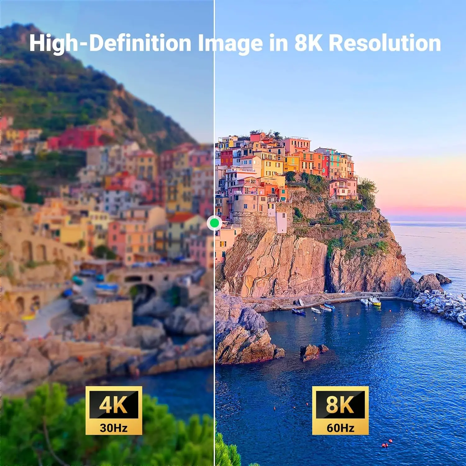 UGREEN 8K Micro a Cable 2M 2.1 Carcasa de Aluminio Trenzado 48Gbps Ultra Alta Velocidad 8K@60hz 4K@120hz