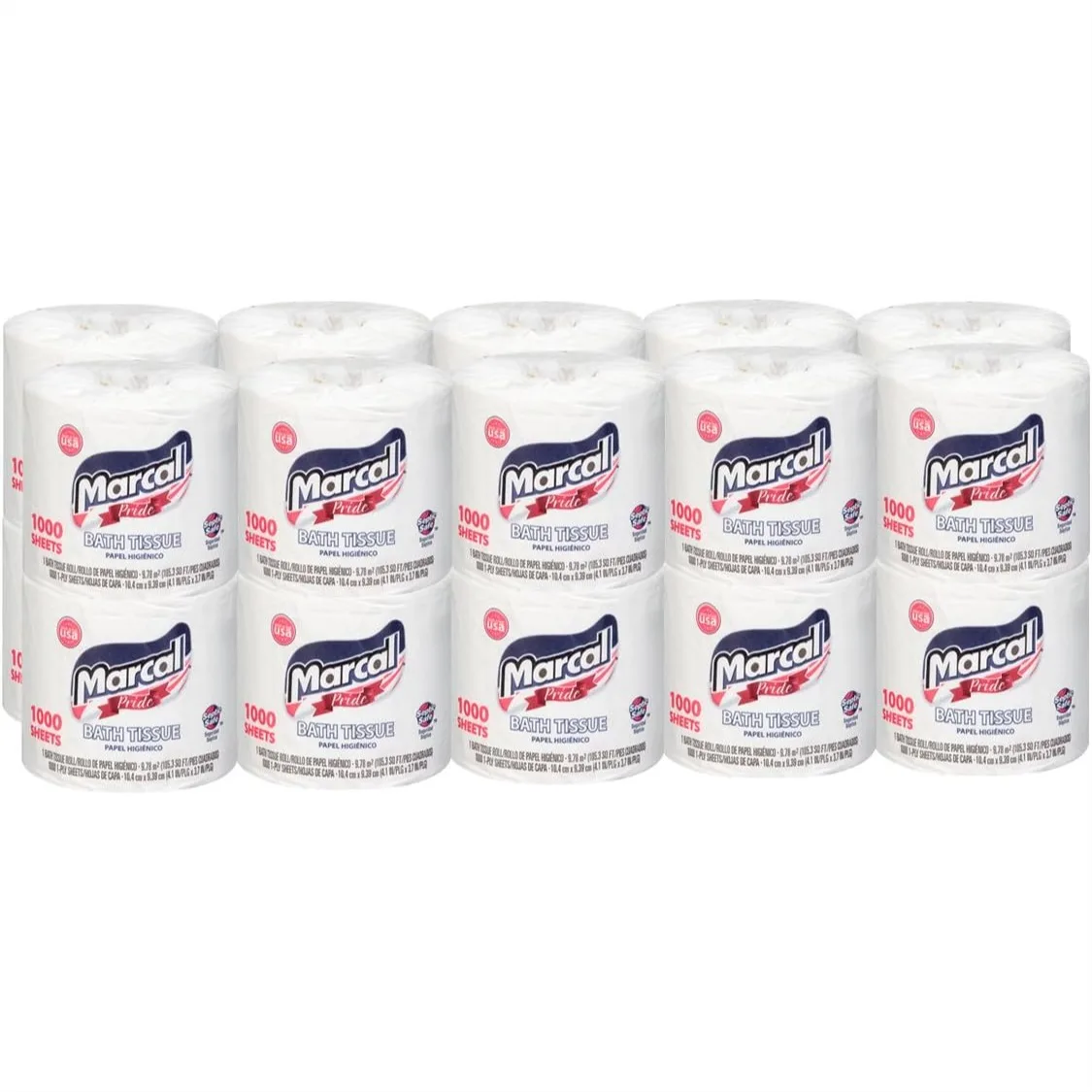 

1000 Sheet Recycled Toilet Paper 20 Rolls, Soft & Absorbent Chlorine Free Bath Tissue, Septic Safe