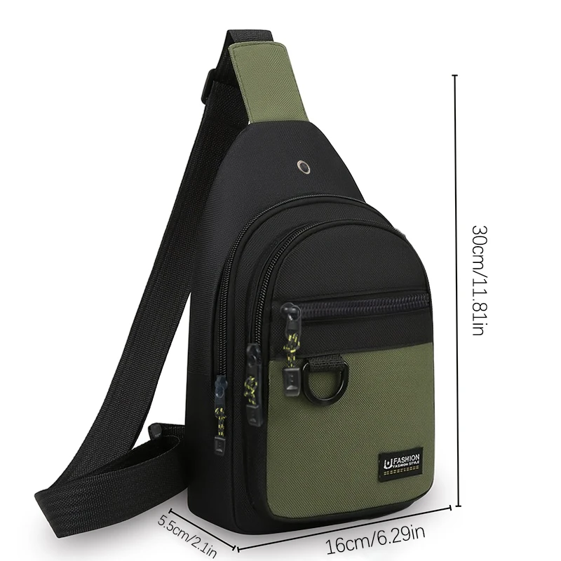 Herren Brusttasche Wasserdichte Oxford Umhängetasche Lässiger Reise-Schulterrucksack Outdoor-Sport-Tagesrucksack – Detail 3