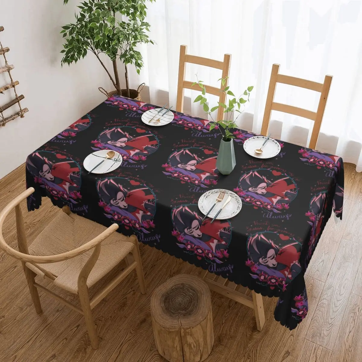 Always Helluva Boss Tablecloth Restaurant Kitchen Rectangular Tablecloth Festival Party Tablecloth Outdoor Dining Table Cover