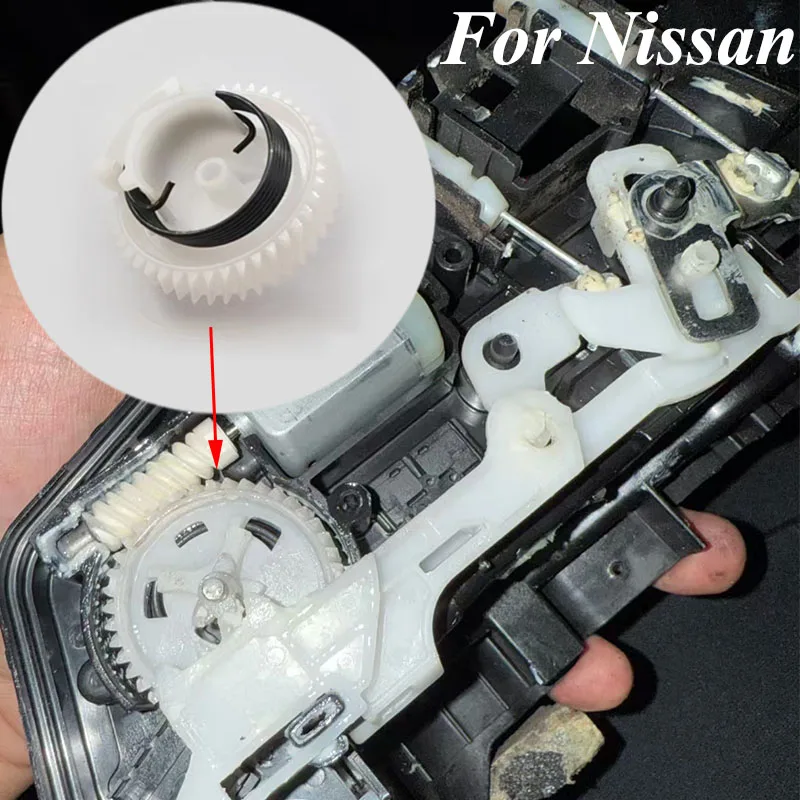 1/2 Peças Engrenagens do Atuador da Fechadura da Porta do Carro para Nissan Sentra Livina 2008 Versa Tiida March Micra Xtrail Maxim Juke Peça de Reposição Interna