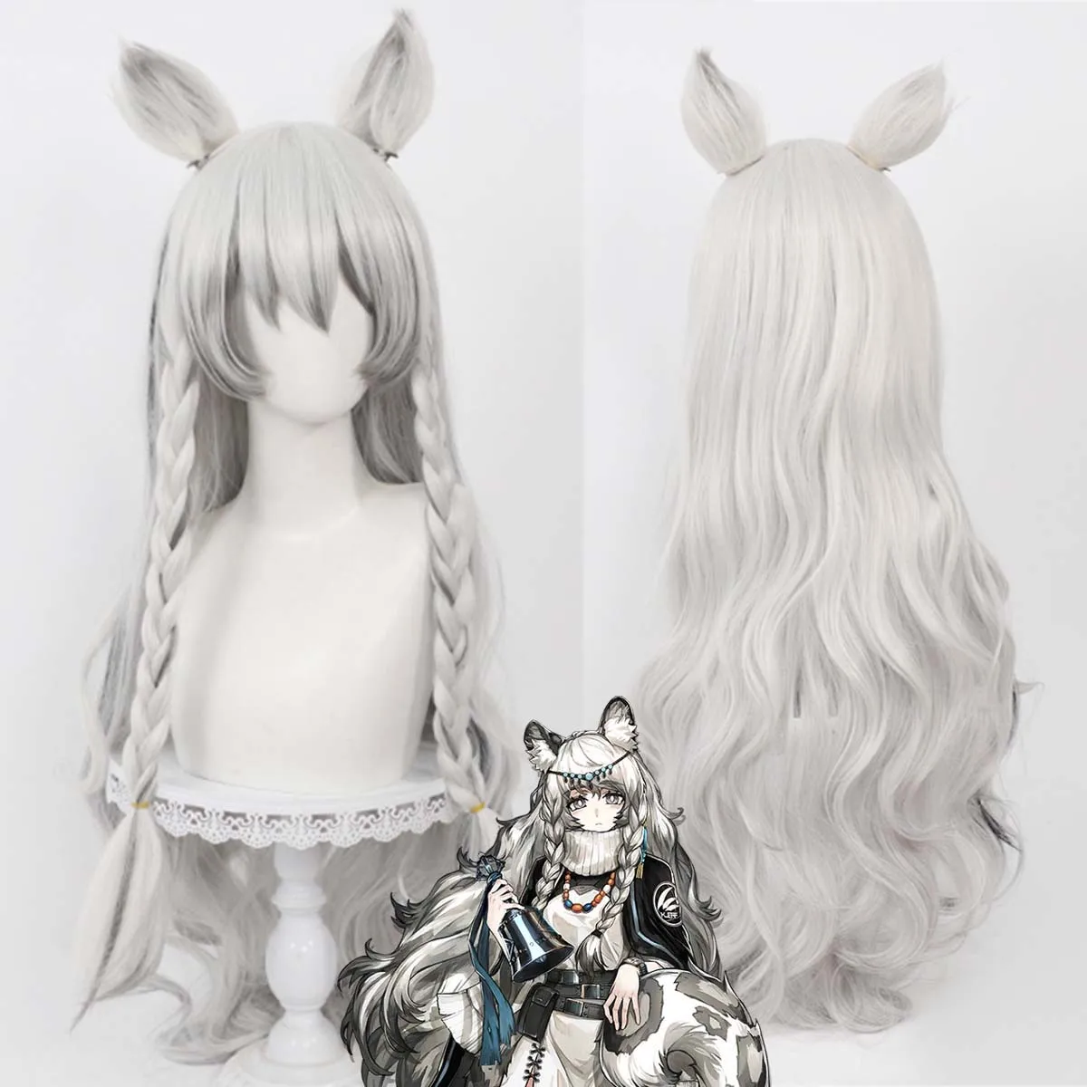 

Костюм для вечеринки в честь Хэллоуина, термостойкие синтетические парики для косплея Arknights Pramanix + шапочка для парика