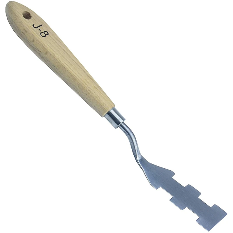 8 Sets Stainless Steel Palette Knives Wood Handle Spatula Painting Knife For Oil Canvas Acrylic Painting Tools