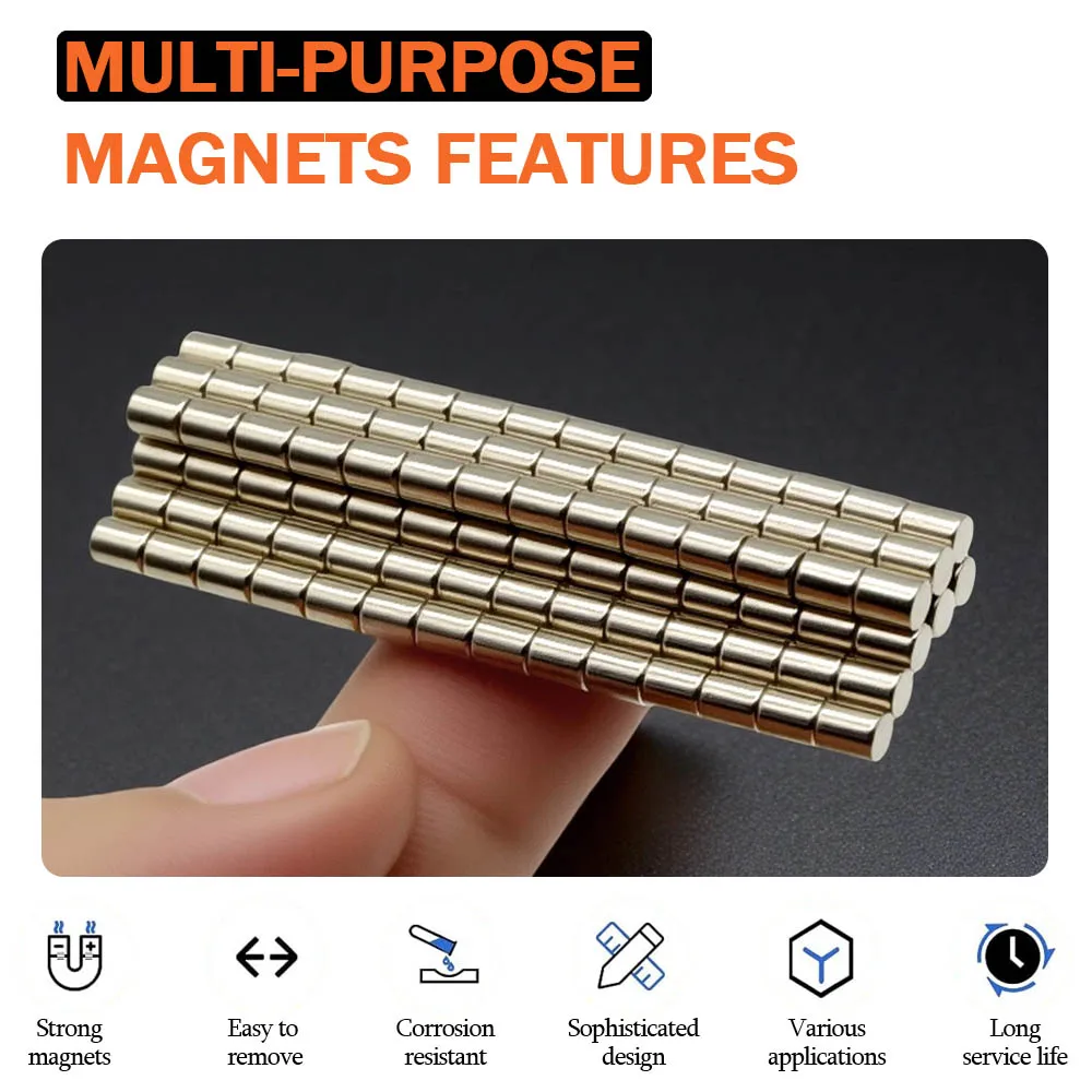 Neodymium Magnet Durable Anti Rust Coating Magnetic Iron Composite Round Disc 3x4mm for Whiteboard Home Storage