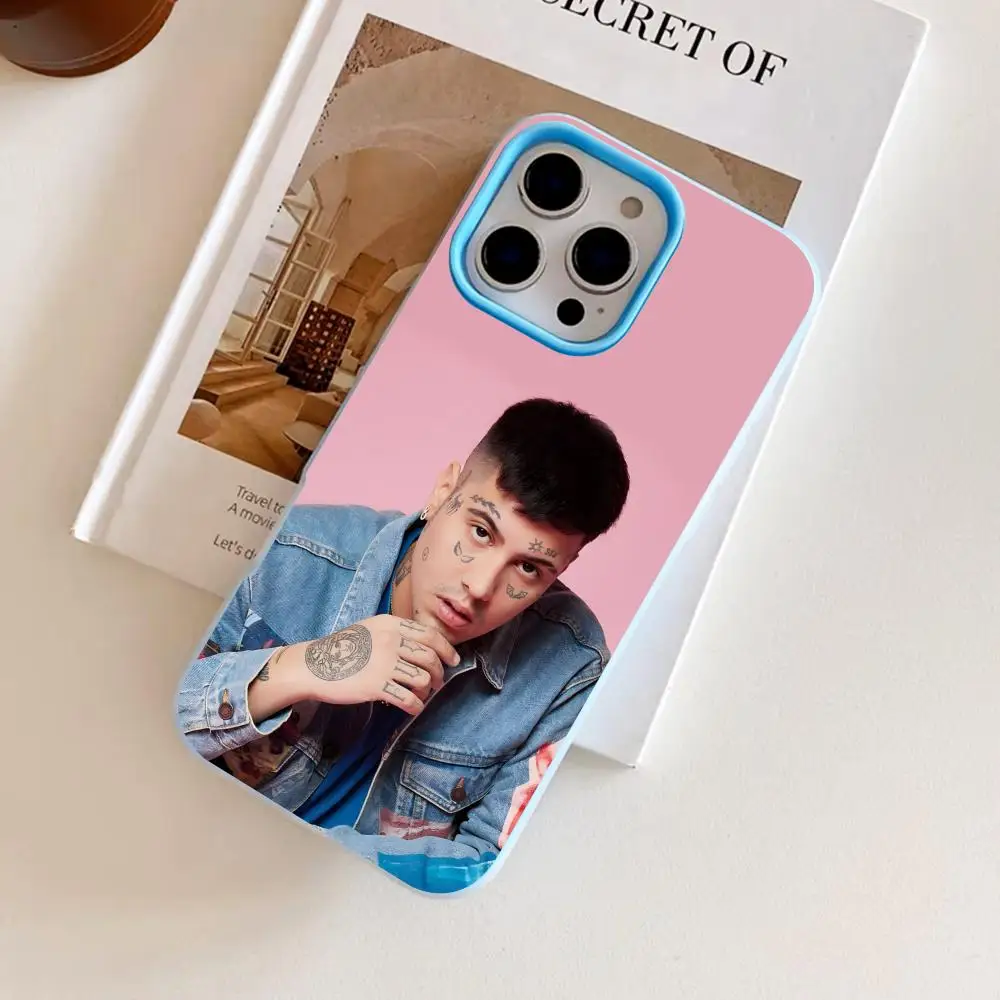 

Fashion Duki Jelly Double layer Light Blue Mobile Phone Case for iPhone 17 16 15 14 13 12 11 Air Pro Max Plus Protective