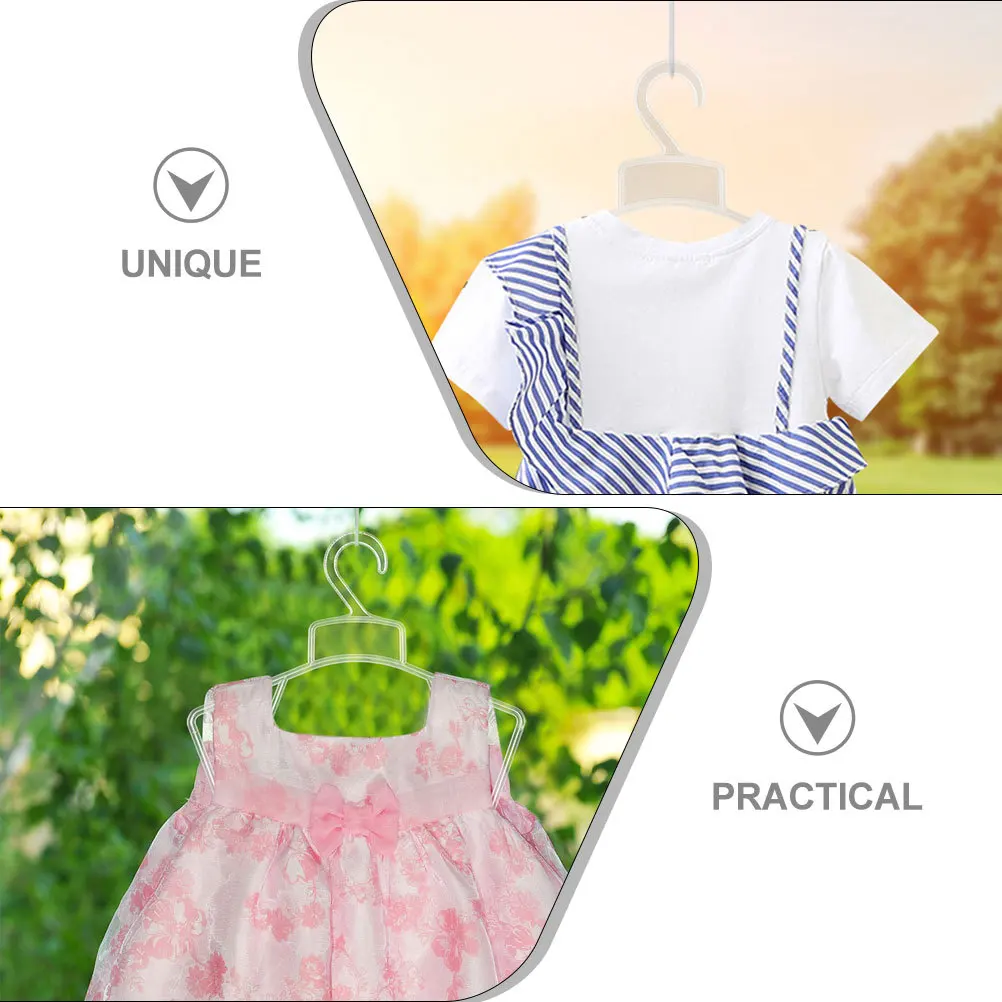 

20Pcs Plastic Baby Hangers Lightweight Deformation Resistant for Small Garments Display Baby Clothes Hangers Kids Hanger