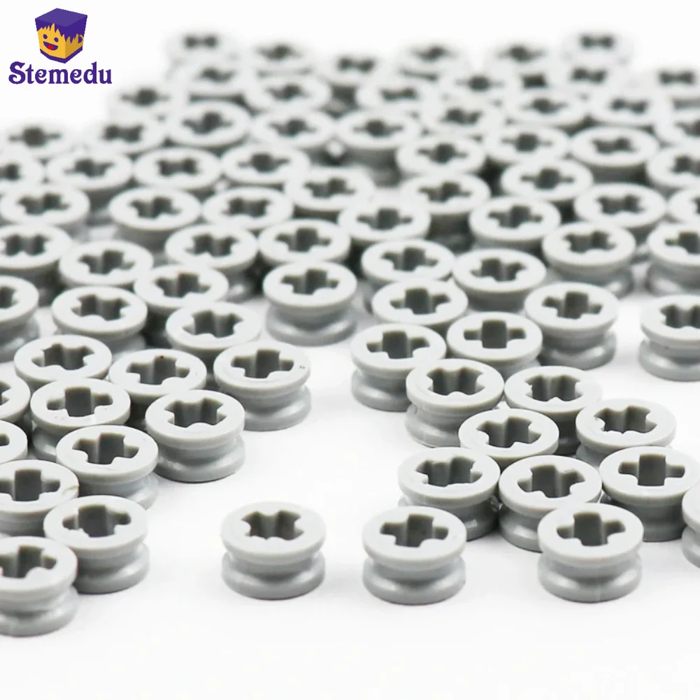

MOC Technical Parts Connector 100pcs BUSH FOR CROSS AXLE 3713 Building Blocks Bricks Bulk Compatible Legoeds for Kids Boys Toy