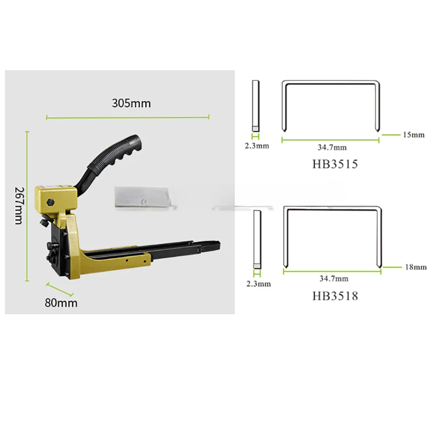 Manual Carton Closing Stapler Top Carton Stapler Gun Sealing Machine Nailer Packer for 15-18mm Staples Carton Box Tool