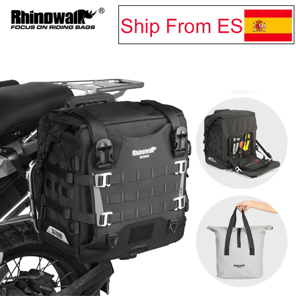 

Быстросъемная боковая сумка для мотоцикла Rhinowalk, седельная сумка 35 л с противоугонной задней панелью для BMW R1300GS R1250GS R1200G