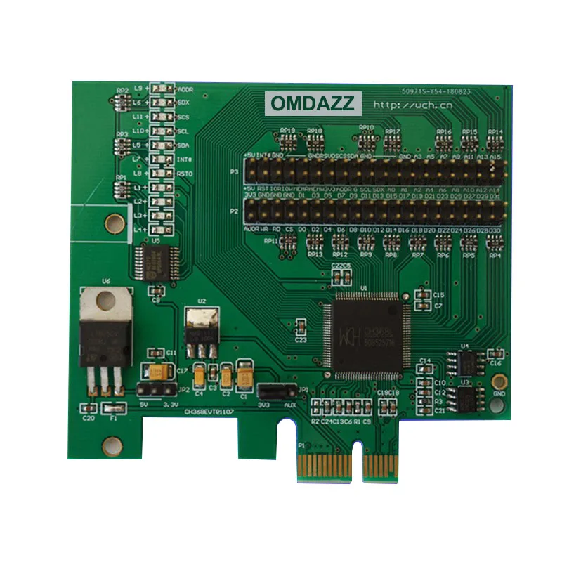 TopElec CH368 PCIE Development Board, PCIe Bus To 32-bit 8-bit Local Bus, Read Or Write IO MEM I2C SPI Flash