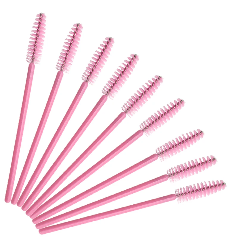 50 stuks wegwerp nylon mascara toverstaf applicator wimperborstels voor enten wimpers verlenging vrouwen make-up borstel gereedschap