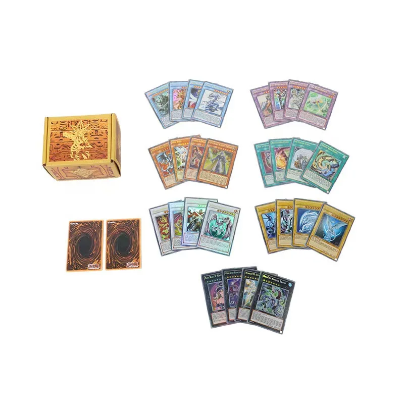 Yu Gi Oh-Juego de cartas Flash completo para adultos, 112 piezas, inglés, bricolaje, nueva estructura de regalo, colección de juguetes asiáticos Rise of the Blue-Eyes