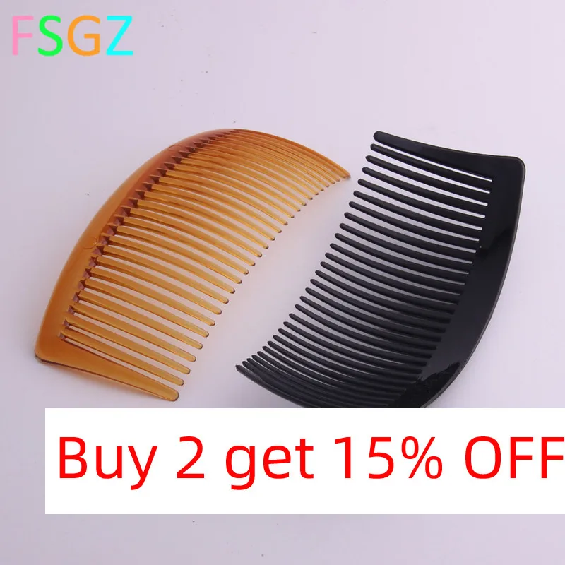 4 Pieces/lot Diy Plastic Hair Accessories Pc Big Comb Shining Black Transparent Brown Colors Women Hair Combs