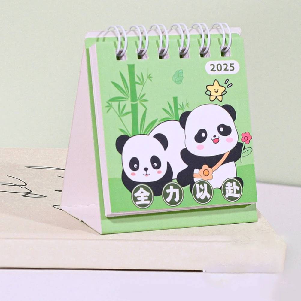 

4 Pcs Panda Desk Calendar Small Chinese Style Daily Academic Year Stand Standing
