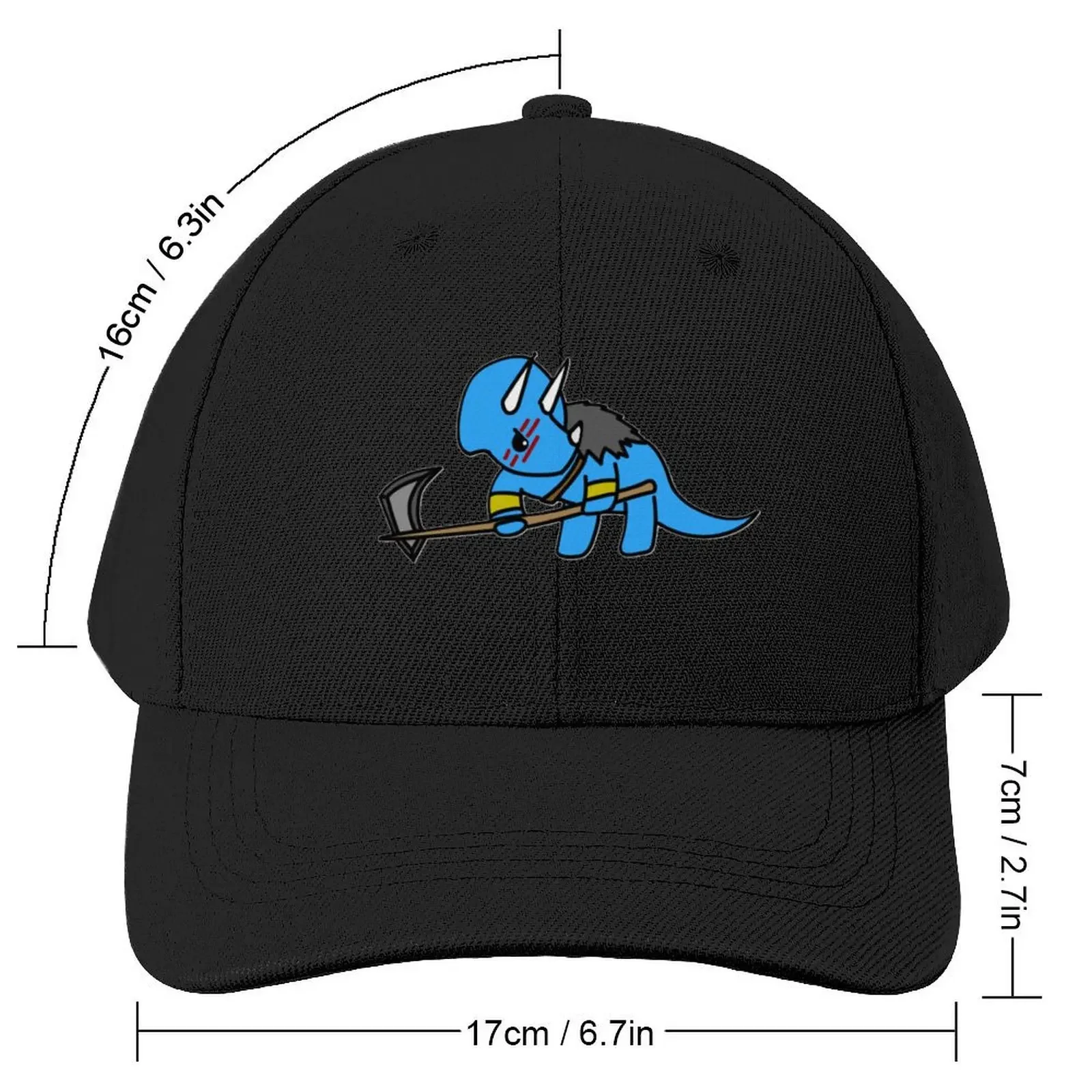 Triceratops Barbarian Baseball Cap western Hat funny hat Big Size Hat Custom Cap Girl Men's