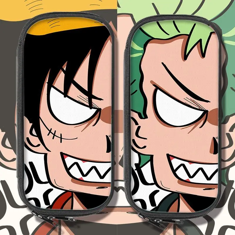 

One Piece Luffy Double Layer Pencil Case Large Capacity School Stationery Bag for Boys Girls
