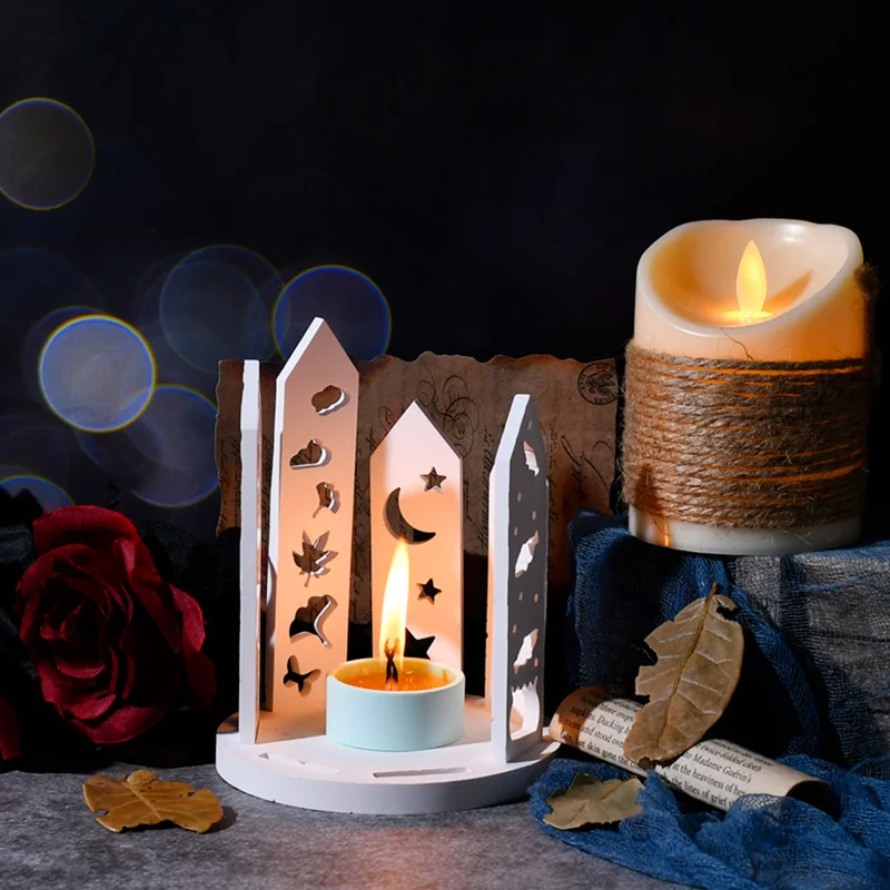 

Diy Resin Mold Small Animal Plug-in Hollow Candle Holder Silicone Mold Plaster Candle Ornament