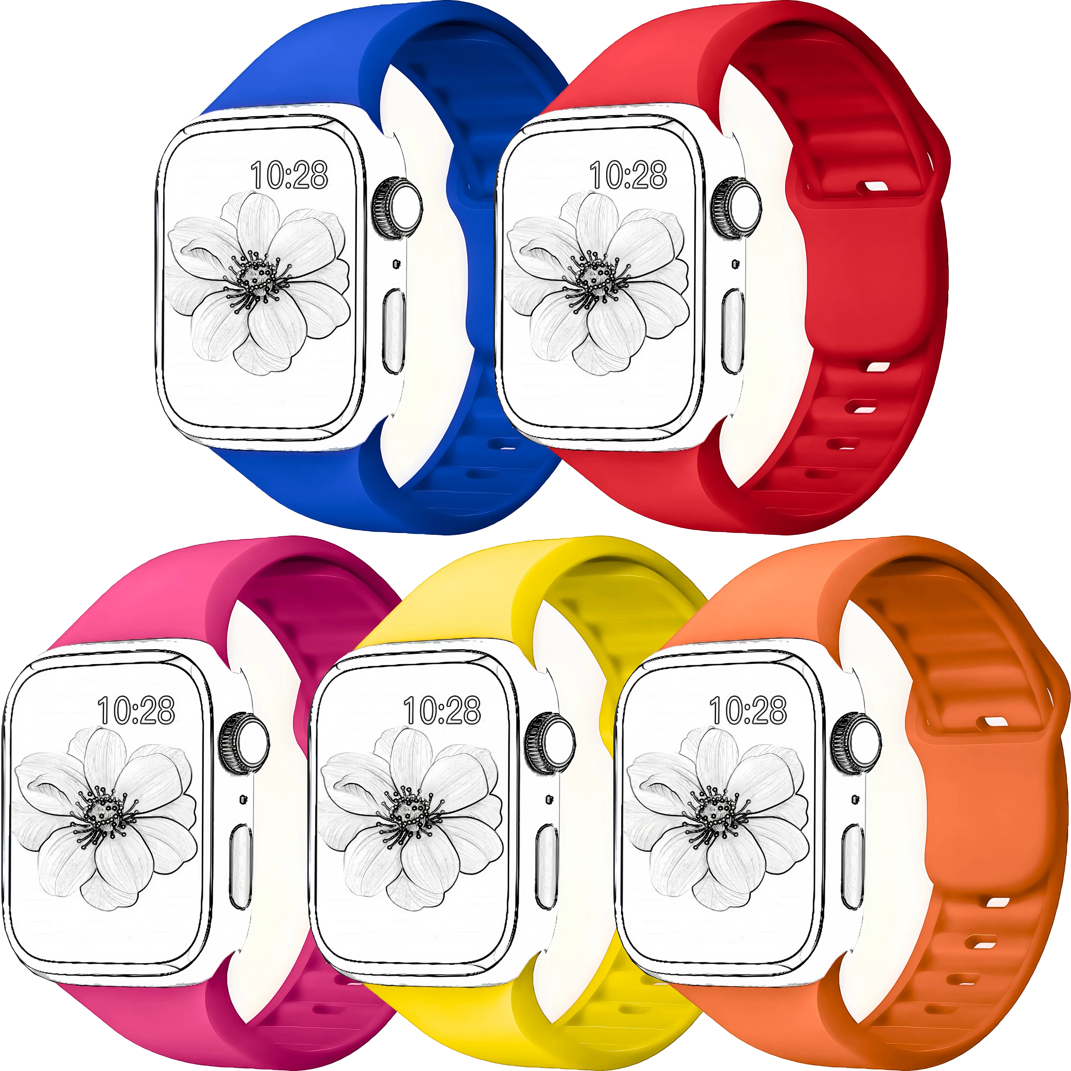 スポーツバンド Apple Watch バンド 38mm 40mm 41mm 42mm 44mm 45mm 49mm 46mm と互換性あり、iWatch Apple Watch シリーズ用シリコンストラップ