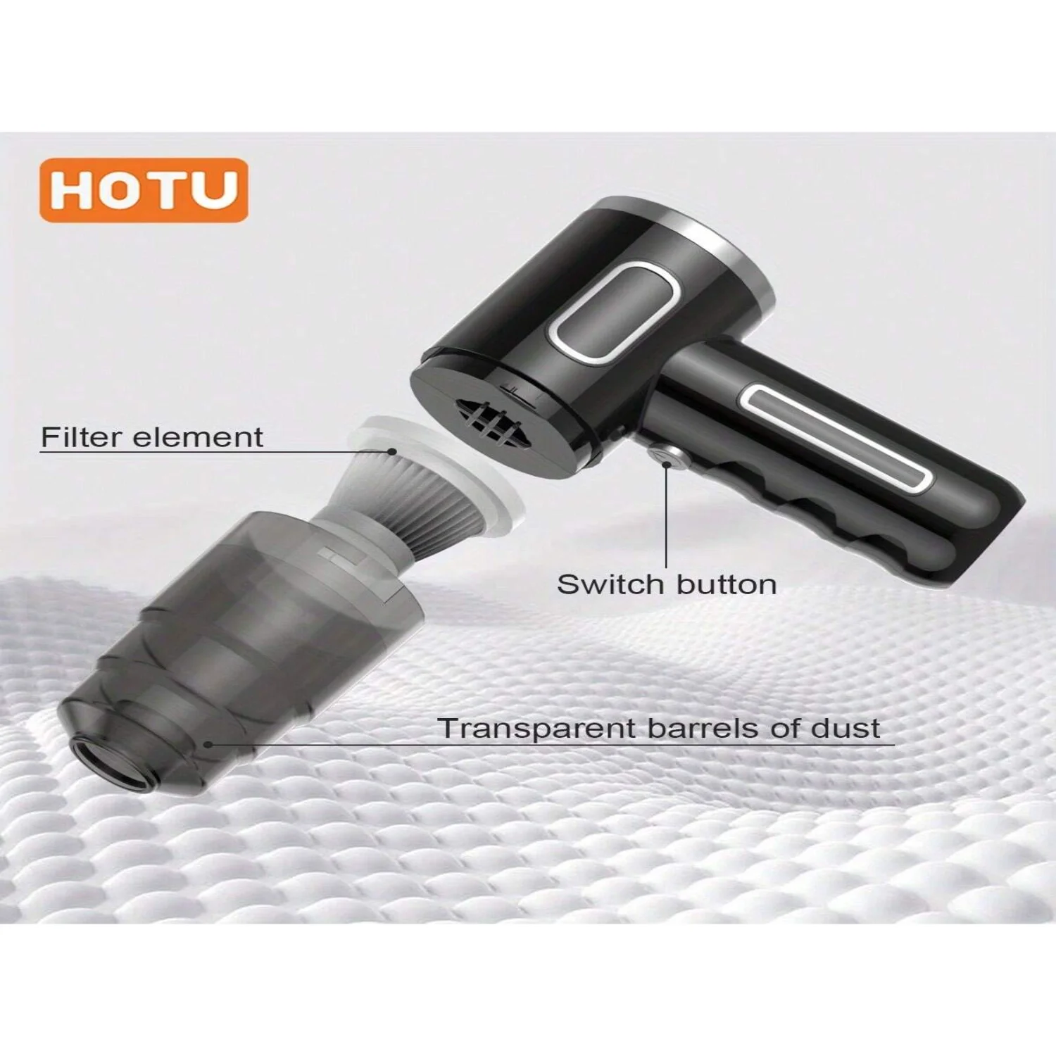 1pc ポータブル車の掃除機 2 フィルター充電式ハンドヘルド自動車掃除機車のワイヤレスダストキャッチャー Cyc