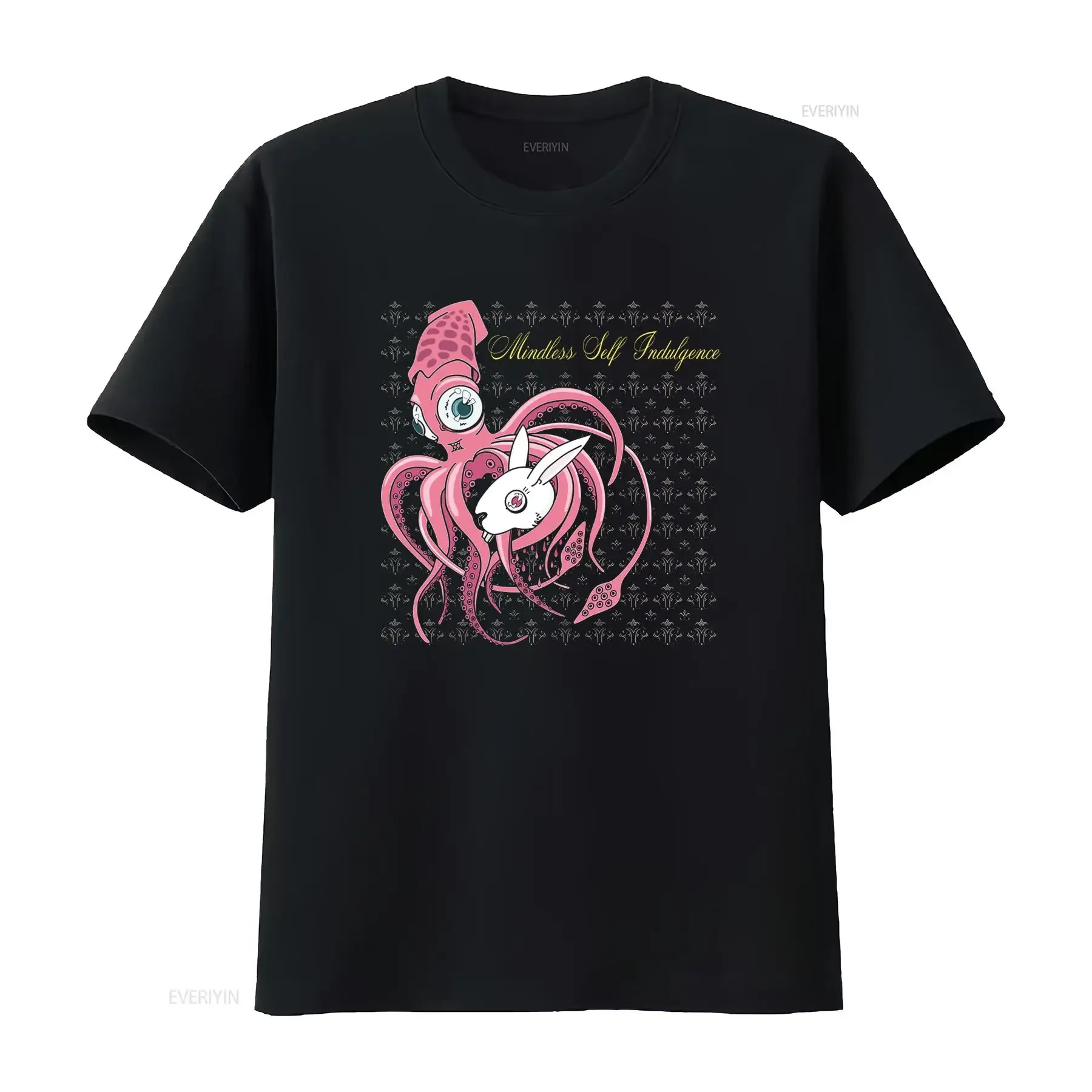 Mindless Self Indulgence T Shirt Cotton All Size S 5XL BO235 Octopus Bunny Print  vintage Washed Soft Top For Everyday Wear