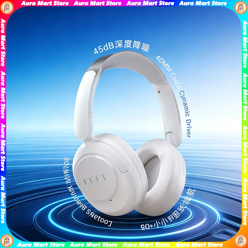 

Беспроводные наушники FIIL Key Max с активным шумоподавлением, Bluetooth 5.4, длительным временем автономной работы, высоким качеством звука, игровые наушники с возможностью индивидуальной настройки.