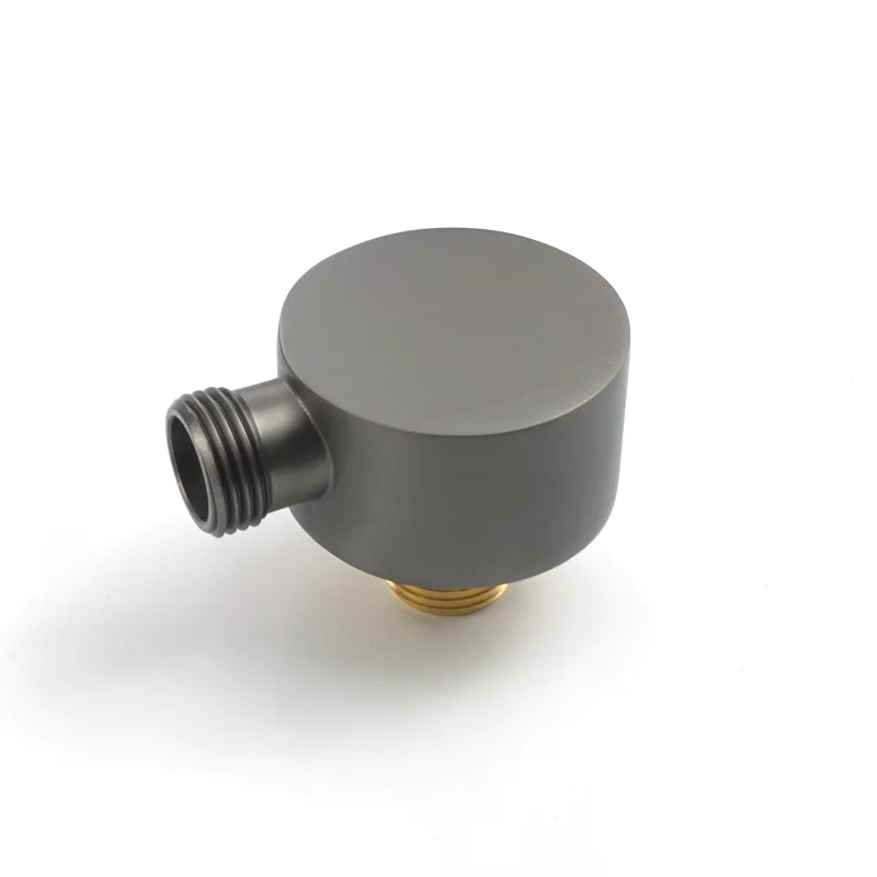 Brass Bathroom Concealed Tub Shower Pipe Hose Connector Bathroom Parts Wall Mount G1/2 Standard Adapter Black Round Square