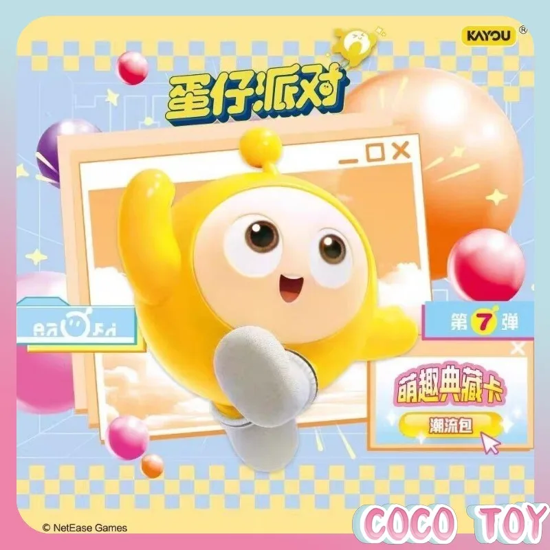 Authentic Eggy Party Trendy Pack Series 7 UGR Horror Treasure Team ZR Red Egg Blind Box CR Cards Collectible Table Display Set