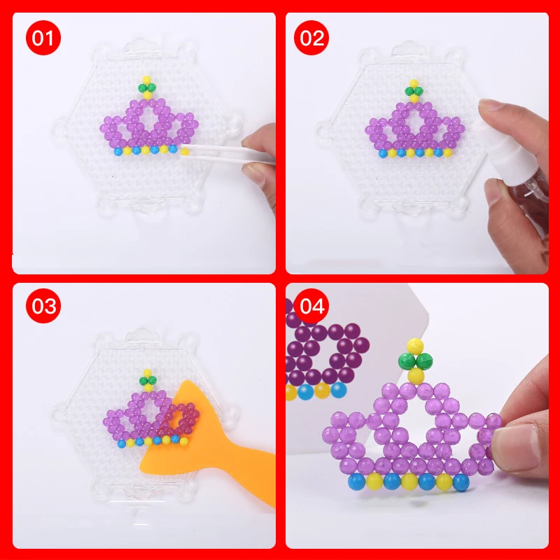 DIY 5mm 2800 stücke perle Set Refill Perlen Puzzle Kristall Wasser Spray magische Perlen Set Ball Spiele 3D handgemachte Magie Spielzeug Für Kinder