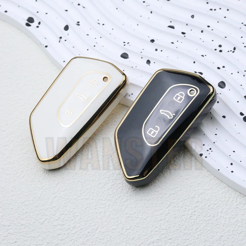 حافظة مفاتيح السيارة من البولي يوريثان لسيارة VW Volkswagen Golf 8 MK8 ID.3 ID.4 Cupra Skoda Octavia A8 SEAT Leon MK4 2022 2023 Formentor Tarraco #3