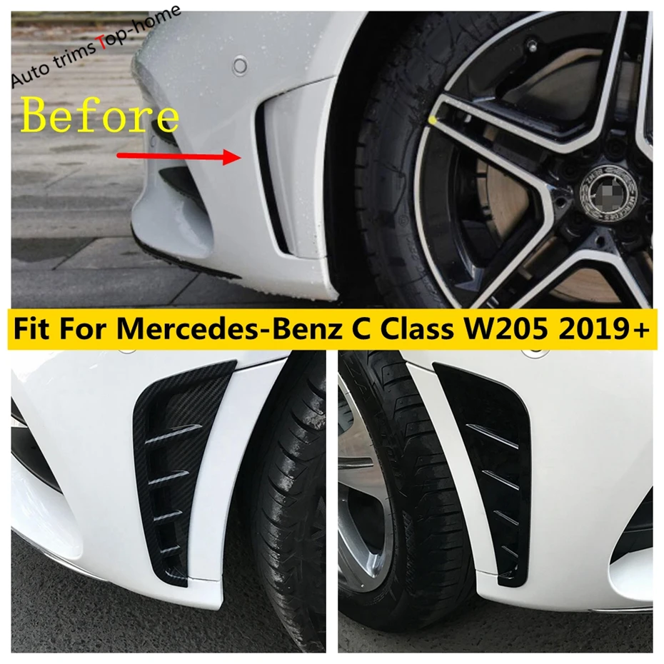 

Передний бампер, боковое крыло, вентиляционное отверстие переменного тока, спойлер, обшивка для Mercedes-Benz C Class W205 2019-2021, автомобильные аксессуары из углеродного волокна